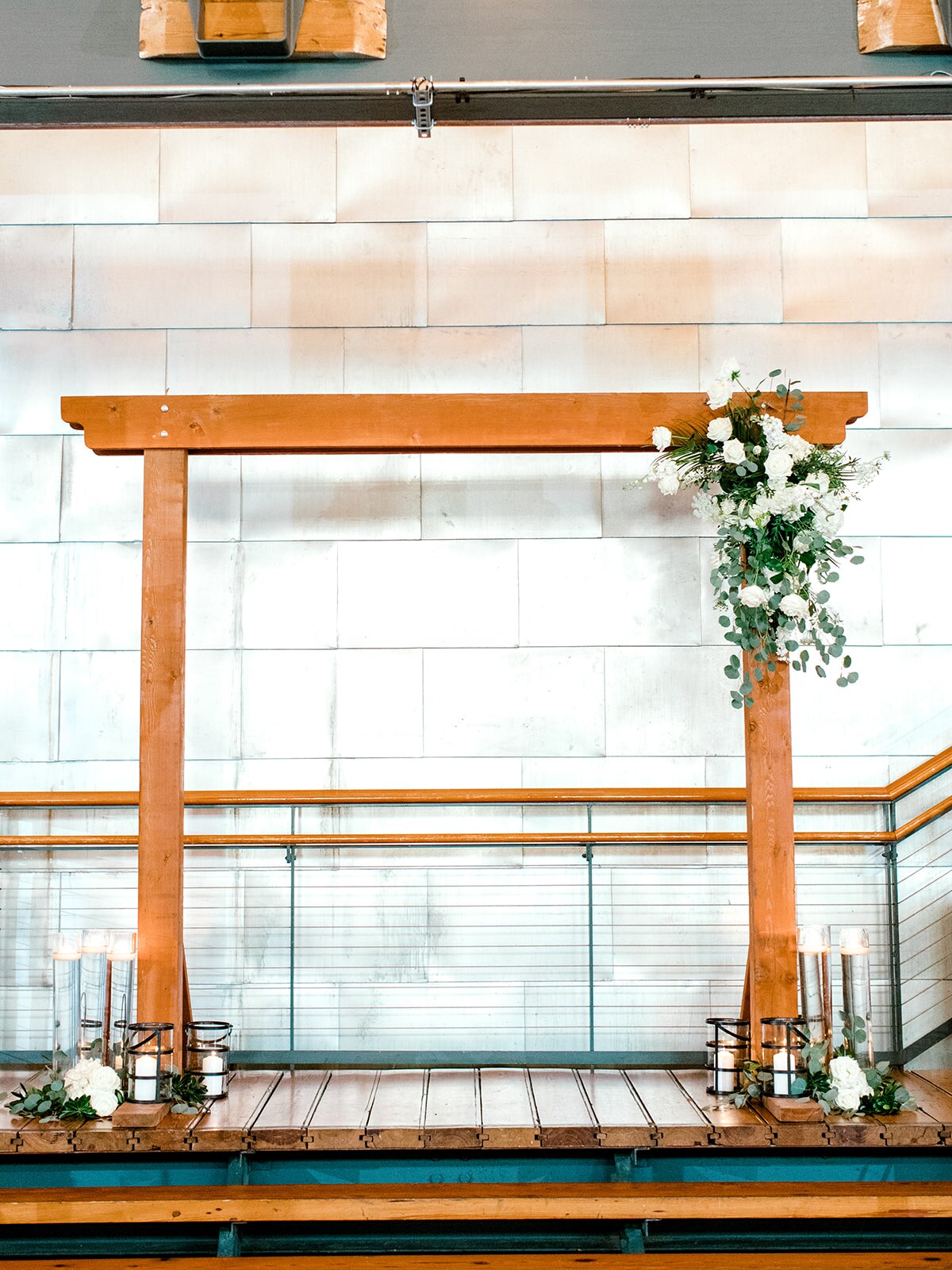Wooden Arch w/ Lanterns